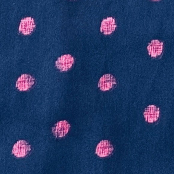 Adrienne Vittadini Dress Size 2 Navy & Pink Polka Dot Shift Sleeveless casual - Picture 4 of 12